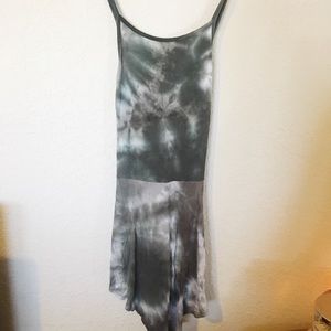 Green Tye Dye Hippie Romper Dress
